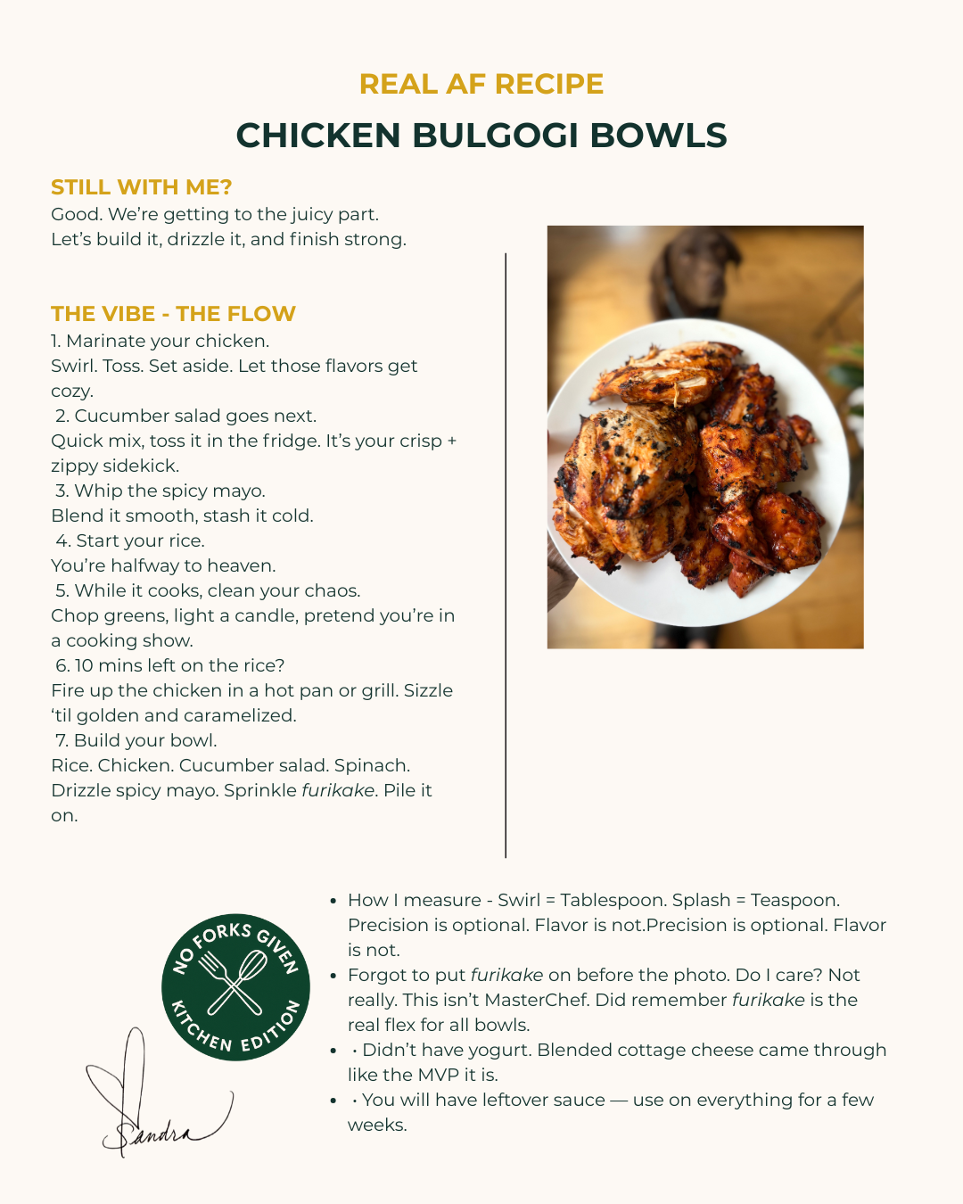Chicken Bulgogi Bowls